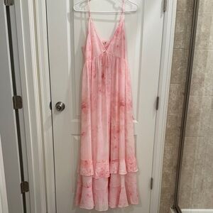 Free People Pink Floral Maxi Dress